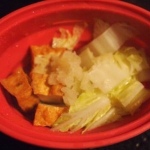 土鍋で作ろ❤白菜と厚揚げのみぞれ鍋❤